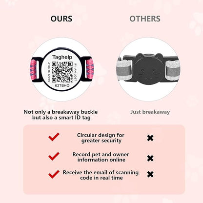 Reflective Kitten Collar Breakaway Apple Air Tag Cat Collar, GPS Cat Collar - Image 7