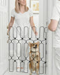 Retractable Dog Gate for Front Door 35.4" Wide 30.7" Tall Automatic Retractable by Dozont