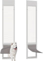 Dog Door for Sliding Glass Doors, Adjustable Height 76 1/8"-80 7/8" Aluminum by barn