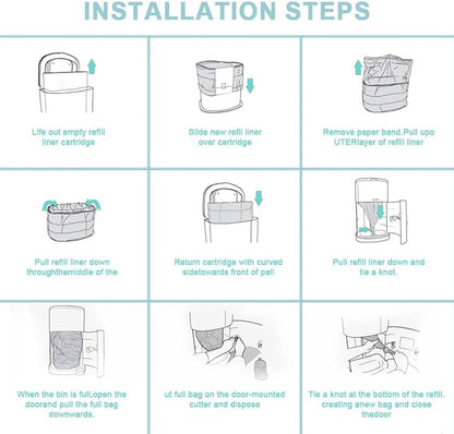 Cat Litter Pail Liner Refills Bags Compatible - Image 7