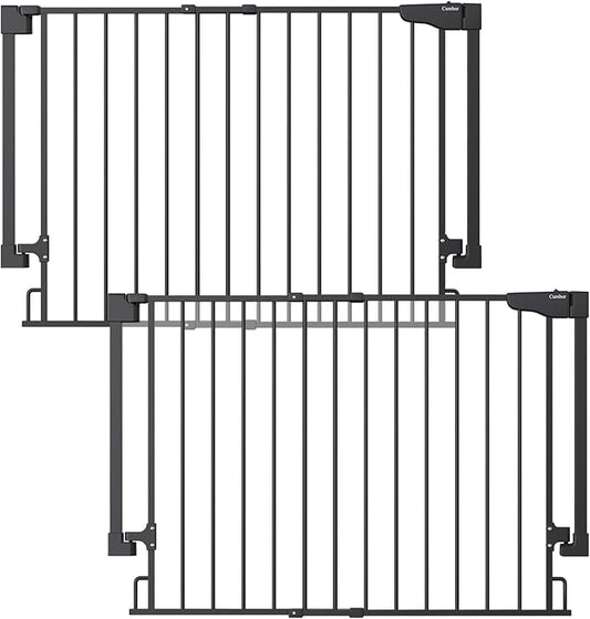 Cumbor 2 Pack 29.2-43" No Bottom Bar Baby Gate by Cumbor