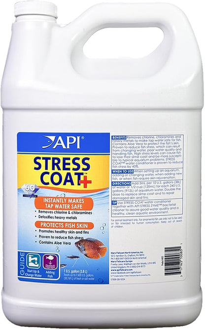 API STRESS COAT Aquarium Water Conditioner 1-Gallon Bottle, Model Number: by API