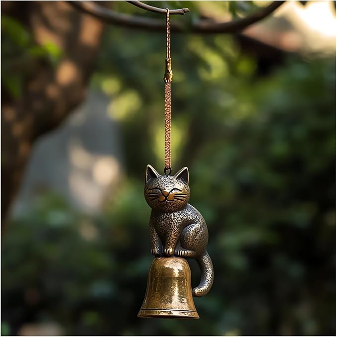 Cat Wind Chime 2025 New Unique Cat Garden Decor Outdoor Cat Statue Themed Gifts - Image 3