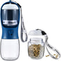 Dog Water Bottle with Food Container, Travel Puppy Water Bowl, Portable Pet by Cibaabo