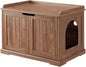 unipaws Cat Litter Box Enclosure Furniture, Hidden Litter Box Cover Washroom by unipaws
