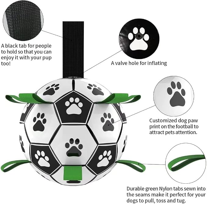 Dog Toys Soccer Ball, Interactive Dog Toys - Image 3