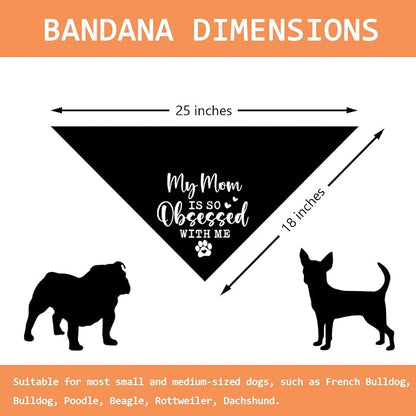 My Mom is so Obsessed with Me Dog Bandana Dog Mom Gifts Mother's Day birthday - Image 2