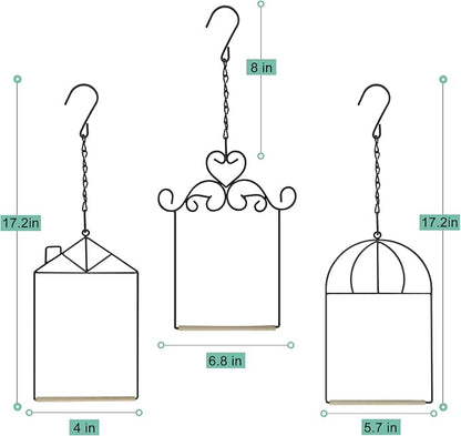 3PK Metal Frame Hummingbird Swings and Perches - Image 2