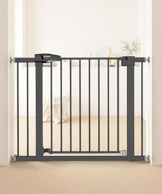 Baby Gate for Stairs, 29.5-40.5" Dog Gate for Doorways, Walk Thru Auto Close by PLZOIT-Baby