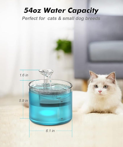 NPET WF100 Cat Foutain, 54oz/1.6L Automatic Cat Water Fountain - Image 2