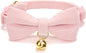 Soft Corduroy Cat Collar with Bell and Bowtie, Safety Breakaway Clasp, by Petiry