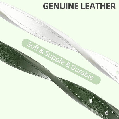 PUPTECK 2 PCS Soft Genuine Leather Cat Kitten Collar - Image 4