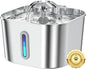 Cat Water Fountain Stainless Steel, 2.2L/74oz Cat Fountain by Vekonn