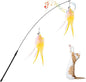Pawaboo Feather Teaser Cat Toy, Interactive Feather Wand Cats Toy Flying by Pawaboo