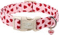 Valentine's Dog Collar, UP URARA PUP Pink Love Heart Adjustable Pet Collar by UPURARAPUP