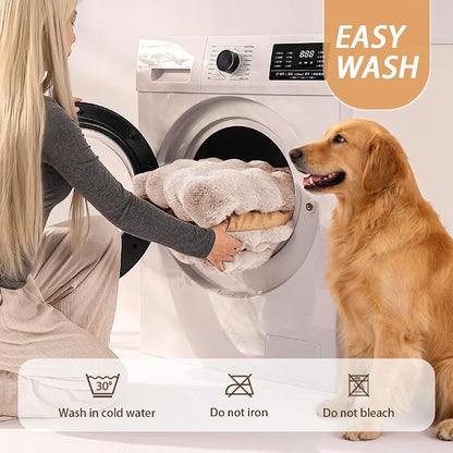 Self-Warming Dog Bed, Plush Faux Fur Mat - Image 8
