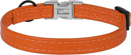 Leather Cat Collar with Buckle and Removable Bell - Image 9