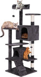 54-inch Cat Tree with Sisal-Covered Scratching Posts, Sturdy Standing Cat Tower by NovaMicrodermabrasion