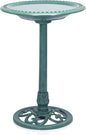 Alpine Corporation TEC116 Outdoor Aged Green Pedestal Birdbath by AlpineCorporation