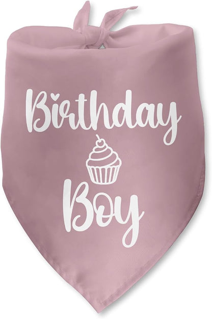 Dog Birthday Bandanas Boy Pink Dog Bandana Pet Scarf Bibs Accessories Party by Luptiteuy
