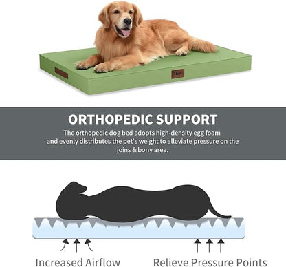 Outdoor Dog Bed for Small Dogs & Cats, Waterproof Dog Crate Mat Orthopedic Egg - Image 3