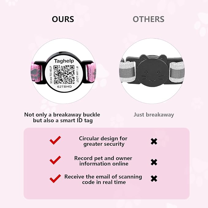 Smart QR Code Cat Collar 2-Pack: Your Cat's Digital Safety Profile, Breakaway - Image 7
