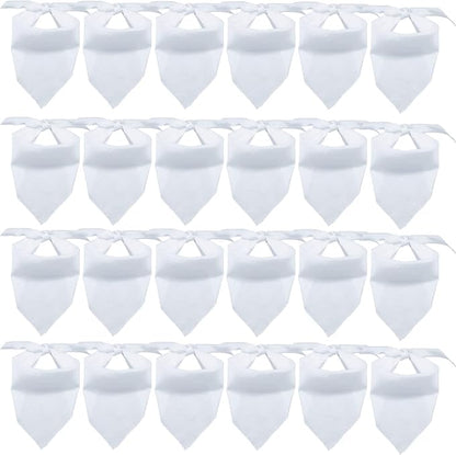 24 Pieces Sublimation Pet Bandanas White Heat Transfer Triangle Dog Scarf Blank by GroceryProduct