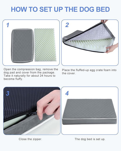 KSIIA XL Dog Bed for Crate Pad Waterproof Dog Bed - Image 8