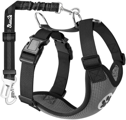 SlowTon Dog Seat Belt Harness for Car, Dog Car Harness Adjustable Mesh by SlowTon