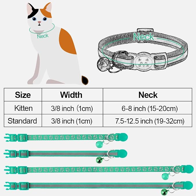 Taglory Reflective Cat Collar Breakaway - Image 6