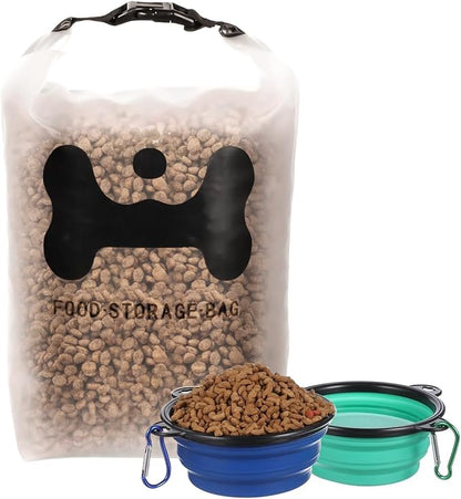 ANVS Silicone Pet Food Storage Bag, 40-Cup Dog Food Travel Bag by ANVS