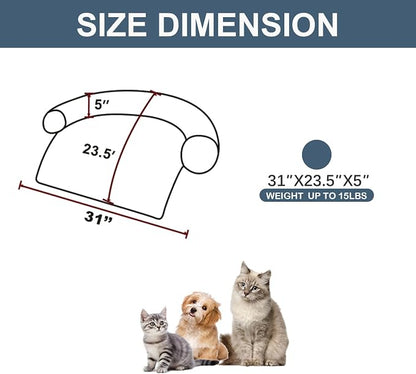 Calming Dogs/Cats Bed Mats, Dog Pad Washable Removable Couch Cover, Plush Long - Image 2