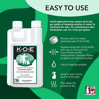 Odorcide, Thornell KOE Kennel Odor Eliminator Concentrate, Floors & More - Image 2