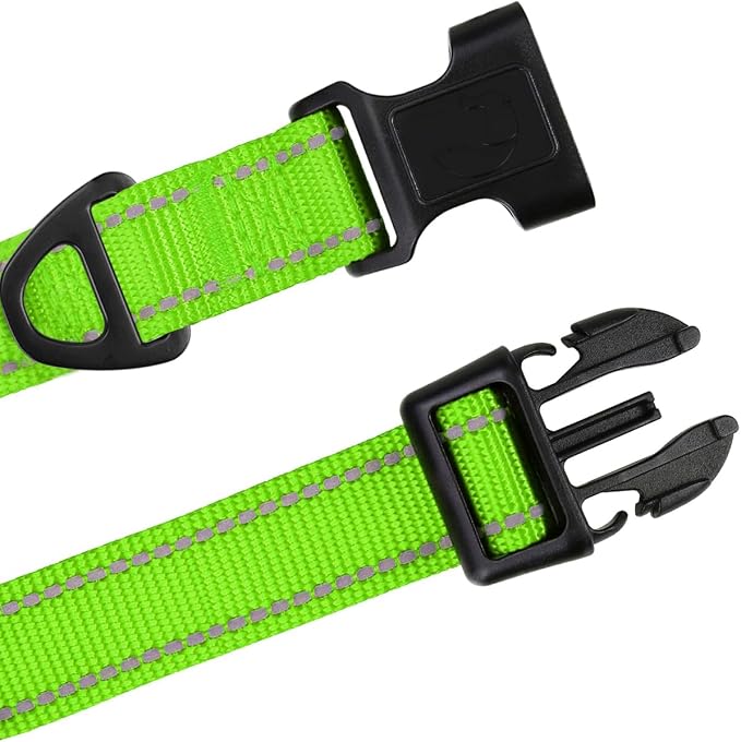 TagME Reflective Nylon Dog Collars, Adjustable Classic Pet Collar - Image 4