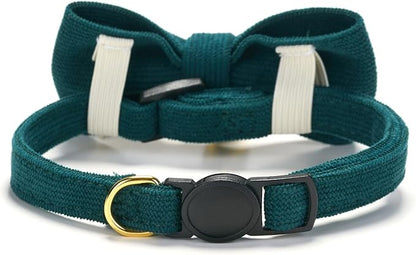 2 Pack Soft Corduroy Christmas Cat Collars - Image 4