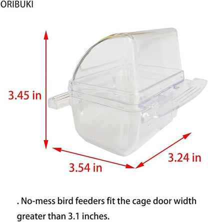 4 Pack Bird Feeders for Cage No Mess Parakeet Food Bowl - Image 2