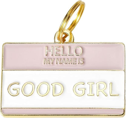 Two Tails Pet Company Personalized 'Good Girl' Pet ID Tag & Collar Charm by TwoTailsPetCompany