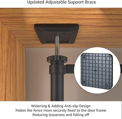 unipaws 86" High Extra Tall Cat Gate, Auto Closing and No Drilling Safety Gate - Image 3