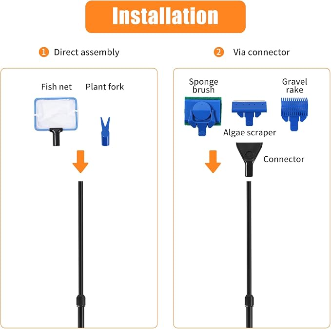 AQUANEAT Aquarium Vacuum Siphon, Hand Pump Fish Tank Water Changer, - Image 8