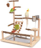 Wontee Bird Playground Wooden Bird Perch Stand Ladder Swing by Wontee