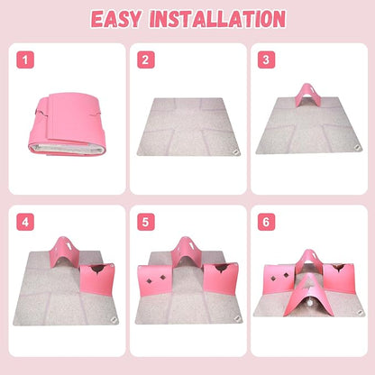 Interactive Cat Tunnel Mat for Indoor Cats, 4-Way Felt Cat Cave - Image 8