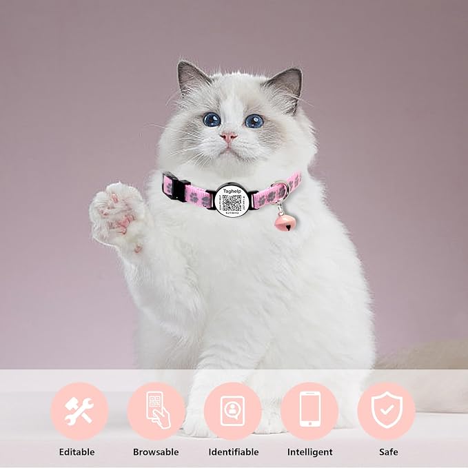 2 Pack Smart Safety Breakaway Cat Collar | QR Code Tag Stores All Vital Info - Image 7