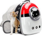 Back Expandable Cat Backpack Carrier, Fit up to 12 lbs, Hard Shell Bubble Dome by halinfer