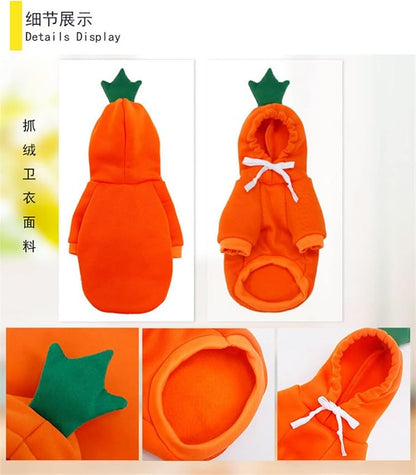 Warm Dog Winter Clothes Cute Fruit Dog Coat Hoodies Fleece Pet Dogs Costume - Image 2