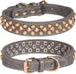 Spiked Dog Collar Soft Pu Leather Mushrooms Rivet Spike Studded Puppy by Unknown