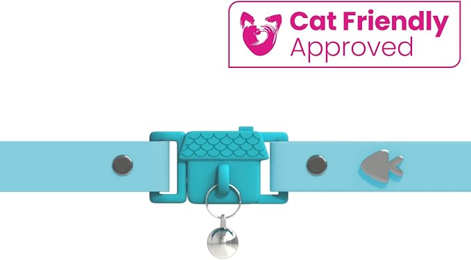 Kittyrama Aqua Cat Collar with Bell - Image 2
