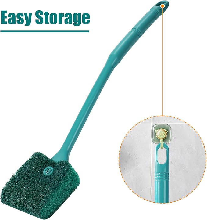 AQUANEAT 3pcs Fish Tank Cleaning Tools, Aquarium Double Sided Sponge Brush - Image 3