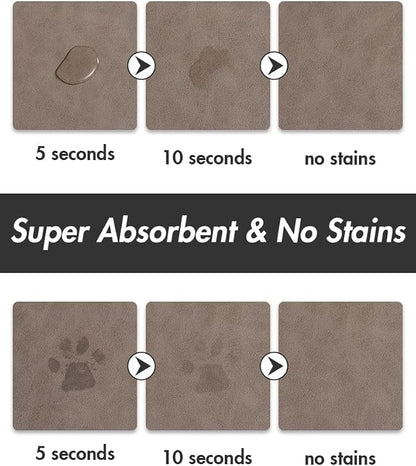 Absorbent Dog Water Mat for Food and Bowl - Image 2