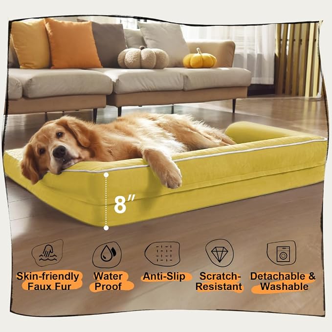 Large Dog Bed Orthopedic Washable | Beds Bolster Pet - Image 6