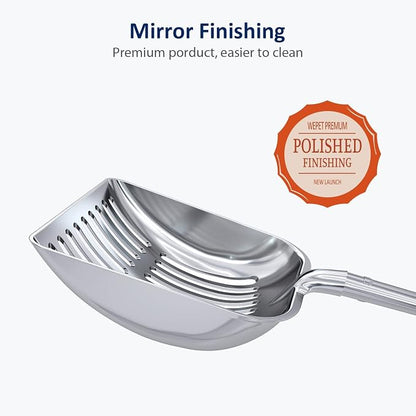 WePet Cat Litter Scoop, Aluminum Alloy Sifter, Kitty Metal Scooper, Deep Shovel - Image 3